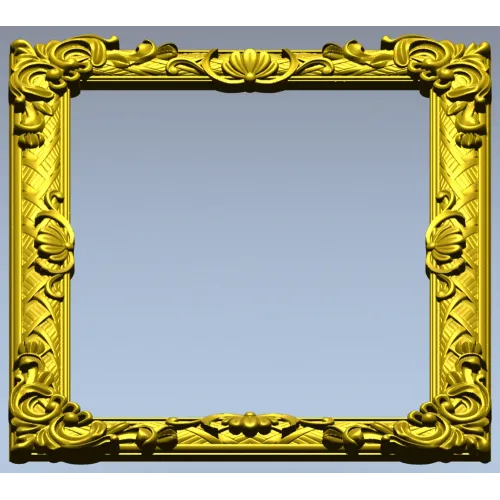 Ornate Baroque Picture Frame STL for CNC