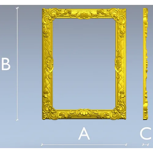 Ornate Baroque Picture Frame STL for CNC