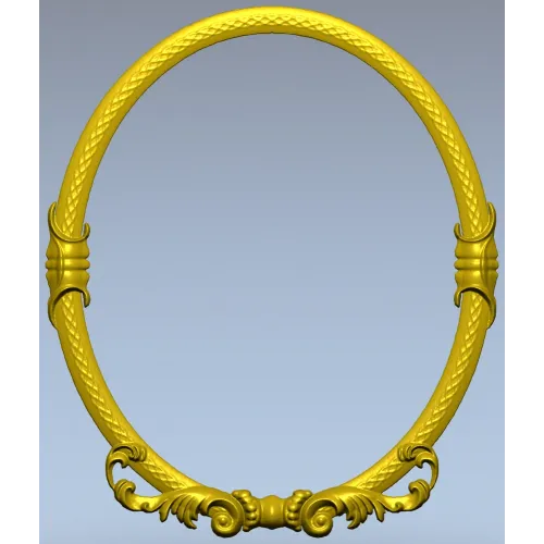 Oval Baroque Rope Frame STL for CNC