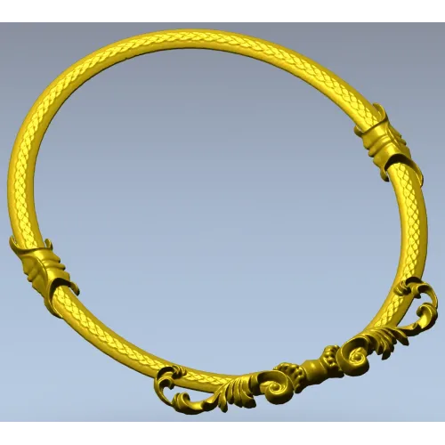 Oval Baroque Rope Frame STL for CNC