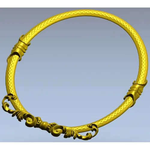 Oval Baroque Rope Frame STL for CNC