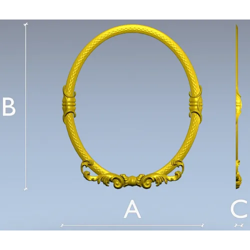 Oval Baroque Rope Frame STL for CNC