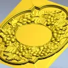 Виноградный медальон - 3D модель STL для ЧПУ