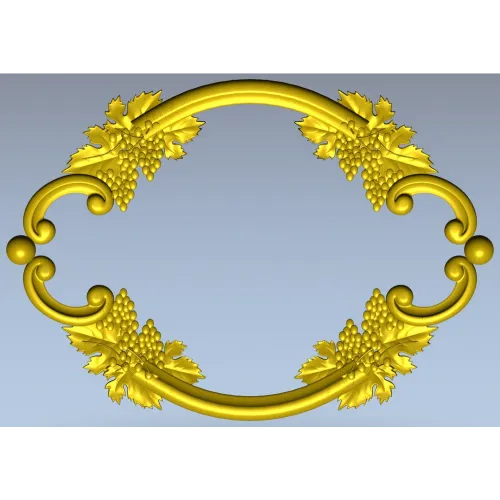 Grapevine Ornamental Oval - STL 3D Model for CNC