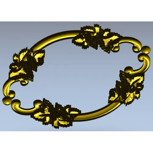 Grapevine Ornamental Oval - STL 3D Model for CNC