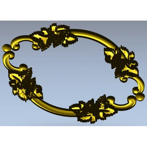 Grapevine Ornamental Oval - STL 3D Model for CNC