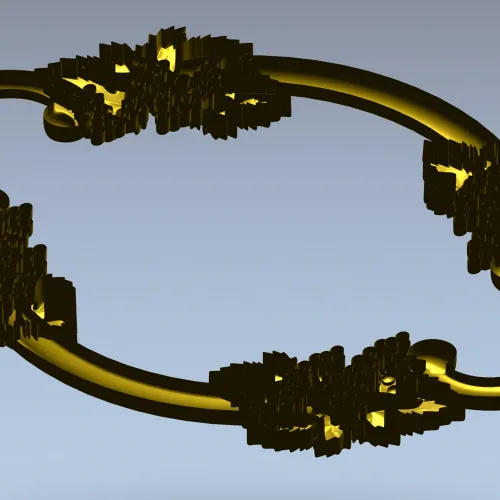 Grapevine Ornamental Oval - STL 3D Model for CNC