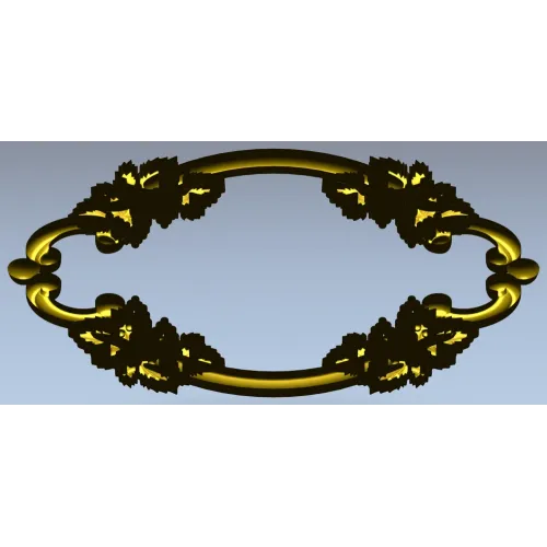 Grapevine Ornamental Oval - STL 3D Model for CNC