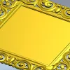 Ornate Baroque Square Frame 3D STL for CNC