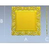 Ornate Baroque Square Frame 3D STL for CNC