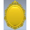 Rococo oval frame stl model for CNC carving