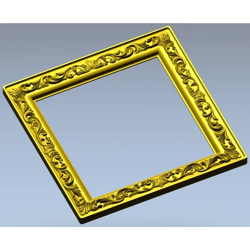 Regal Acanthus Square Frame - STL 3D model for CNC milling