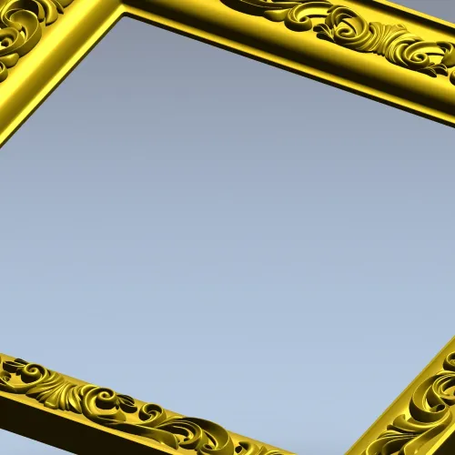 Regal Acanthus Square Frame - STL 3D model for CNC milling