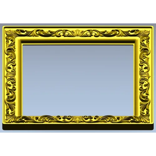 Regal Acanthus Square Frame - STL 3D model for CNC milling
