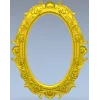 Ornate Oval Frame 3D STL for CNC Milling