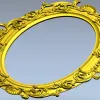 Ornate Oval Frame 3D STL for CNC Milling