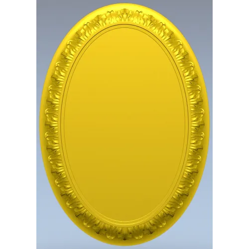 Ornate Oval Frame STL for CNC