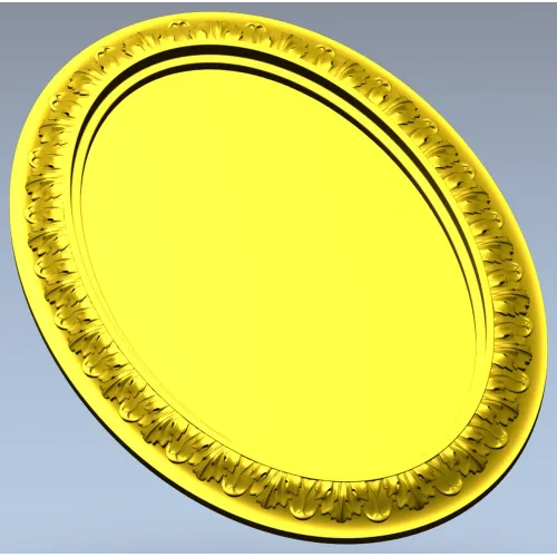 Ornate Oval Frame STL for CNC