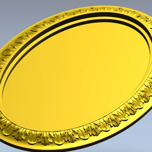 Ornate Oval Frame STL for CNC