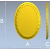 Ornate Oval Frame STL for CNC