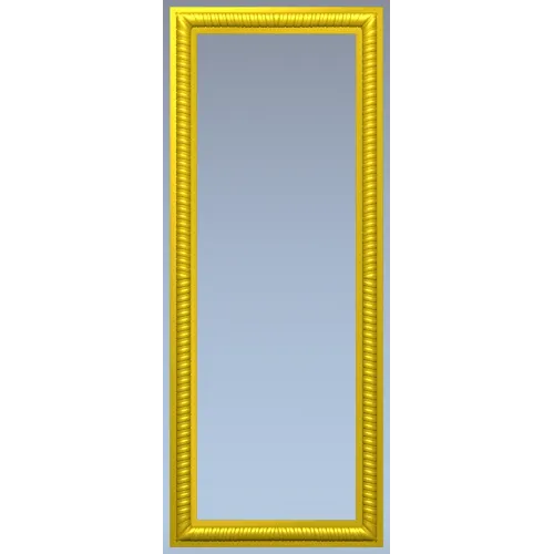Rectangular Rope-Edge Frame STL for CNC Milling