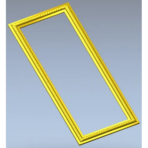 Rectangular Rope-Edge Frame STL for CNC Milling