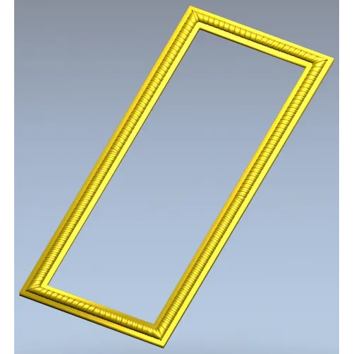 Rectangular Rope-Edge Frame STL for CNC Milling