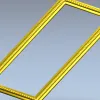 Rectangular Rope-Edge Frame STL for CNC Milling