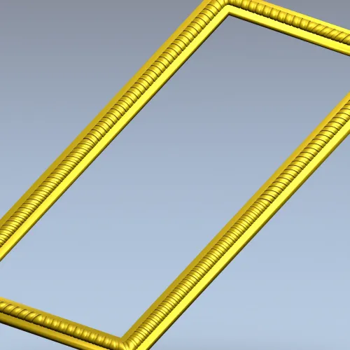 Rectangular Rope-Edge Frame STL for CNC Milling