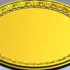 Круглая декоративная рамка-розетка для ЧПУ в классическом стиле