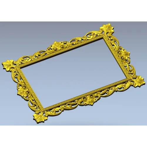 Барочная резная рамка STL для ЧПУ - готовая 3D модель