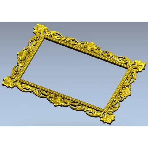 Барочная резная рамка STL для ЧПУ - готовая 3D модель