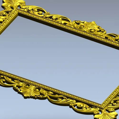 Барочная резная рамка STL для ЧПУ - готовая 3D модель
