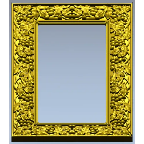 Grapevine Relief Decorative Frame STL for CNC
