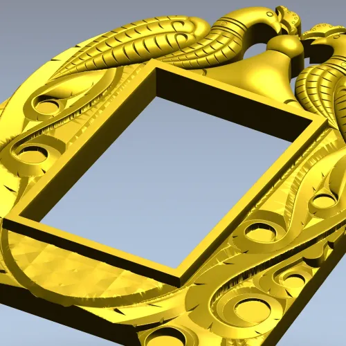 Рамка "Парные птицы" - STL модель для ЧПУ