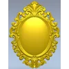 Барочная овальная рамка - stl модель для ЧПУ