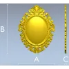 Барочная овальная рамка - stl модель для ЧПУ