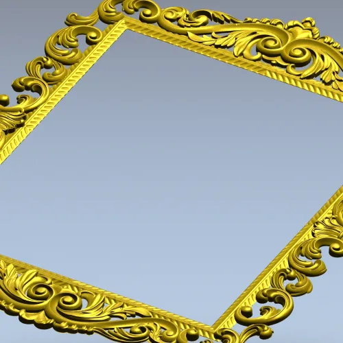 Baroque Acanthus Frame STL for CNC Milling