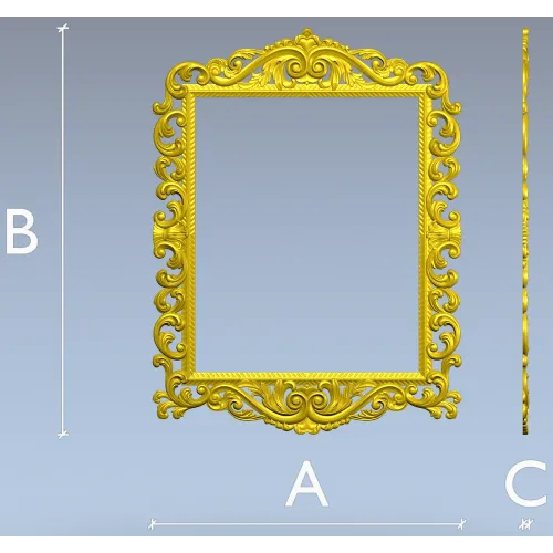 Baroque Acanthus Frame STL for CNC Milling