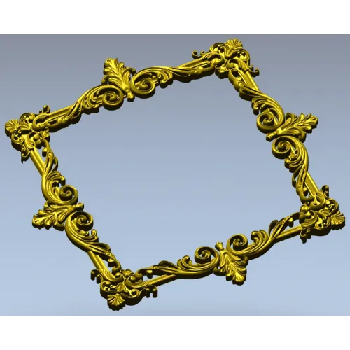 Рокайльная рамка в стиле рококо - 3D модель STL для ЧПУ