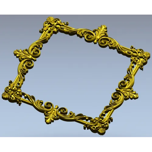Рокайльная рамка в стиле рококо - 3D модель STL для ЧПУ