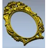 Ornate Rococo Oval Frame STL for CNC