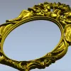 Ornate Rococo Oval Frame STL for CNC