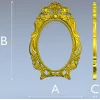 Ornate Rococo Oval Frame STL for CNC