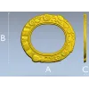 Овальная рамка с музыкальным декором - STL модель для ЧПУ