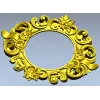 Baroque Floral Round Frame - STL 3D Model for CNC Routers