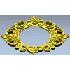 Baroque Floral Round Frame - STL 3D Model for CNC Routers