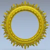 Круглая резная рама в стиле барокко - 3D модель STL для ЧПУ