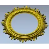 Круглая резная рама в стиле барокко - 3D модель STL для ЧПУ