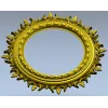Круглая резная рама в стиле барокко - 3D модель STL для ЧПУ